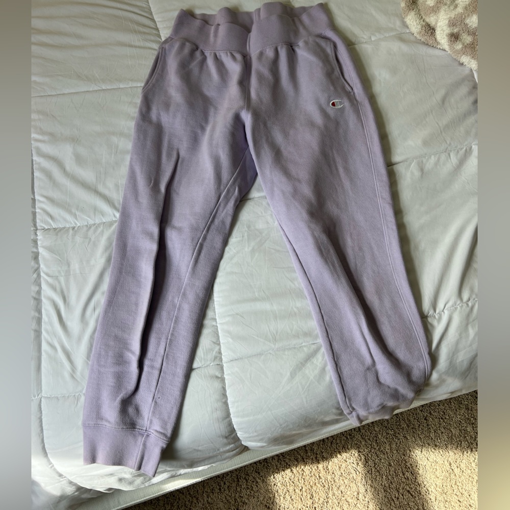 purple reverse weave champion jogger